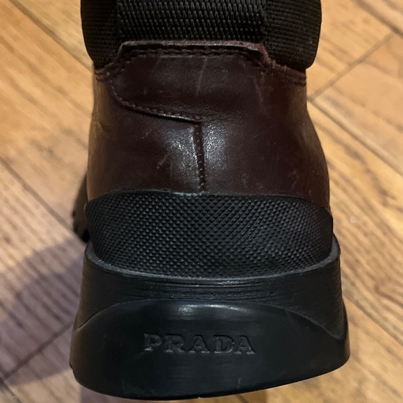 Prada Tyrolean Brixxen Brown Leather Lug Sole Boot main image 7